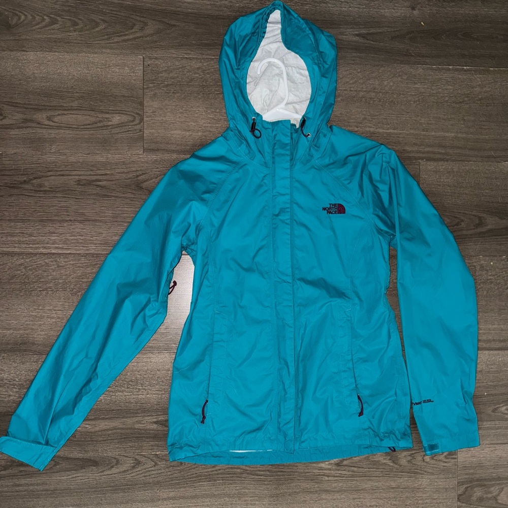 The North Face Turquoise Hooded Jacket